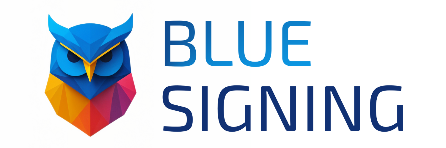 Blue Signing Logo